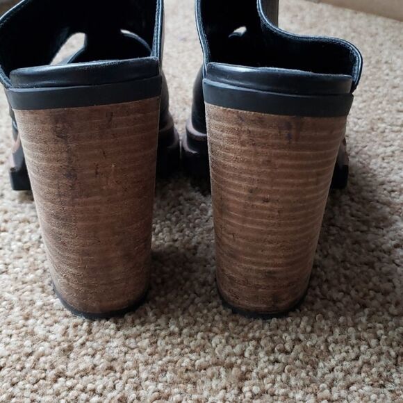 STRATEGIA Leather chunky mules - Picture 3 of 8